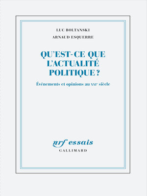 cover image of Qu'est-ce que l'actualité politique ?